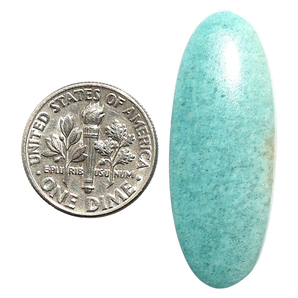Natural Blue Aventurine 13.9x36x5 mm Oval Shape Polished Gemstone LS99-09749