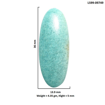 Natural Blue Aventurine 13.9x36x5 mm Oval Shape Polished Gemstone LS99-09749
