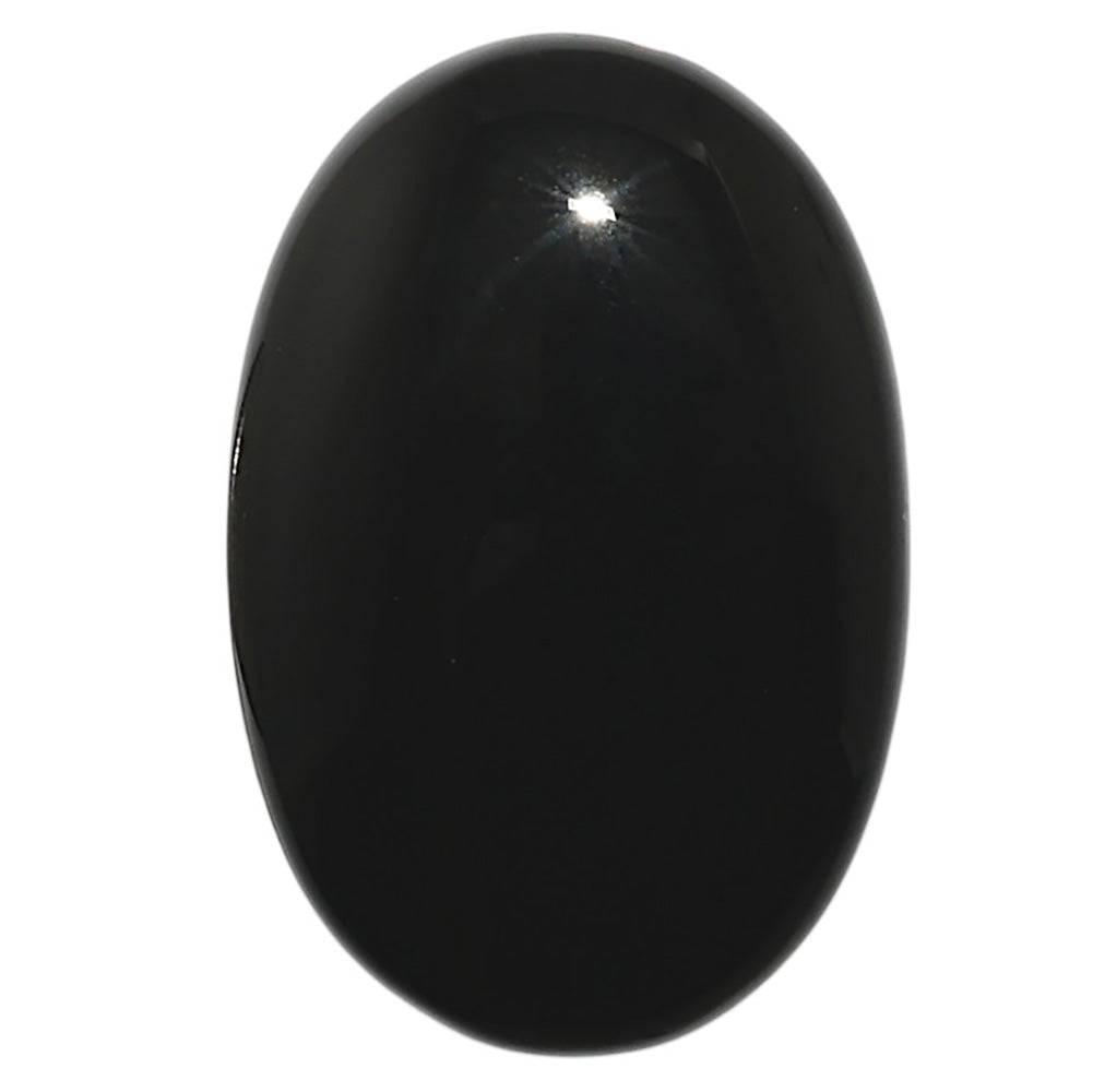 Natural Black Onyx 21.85x32.55x6.5 mm Oval Shape Polished Gemstone LS99-09762