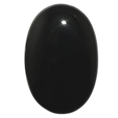 Natural Black Onyx 21.85x32.55x6.5 mm Oval Shape Polished Gemstone LS99-09762