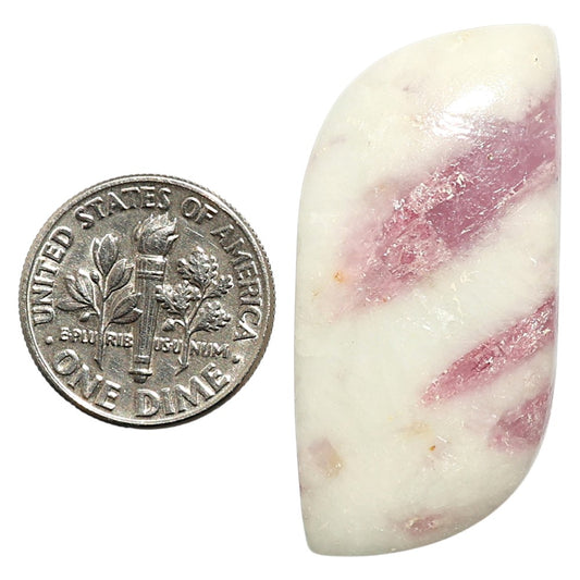 Natural Pink Tourmaline in Quartz 18.2x39.75x6 mm Fancy Shape Polished Gemstone LS99-09781