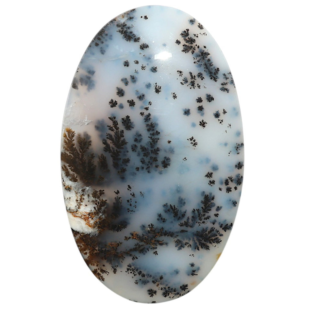 Natural Robinson Ranch Plume Agate 33x53.6x6 mm Oval Shape Polished Gemstone LS99-09784