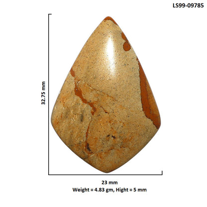 Natural Picture Jasper 23x32.75x5 mm Fancy Shape Polished Gemstone LS99-09785