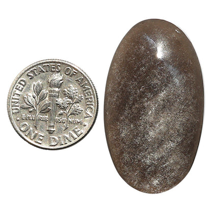 Natural Silver Obsidian 19.5x33.9x5 mm Oval Shape Polished Gemstone LS99-09789