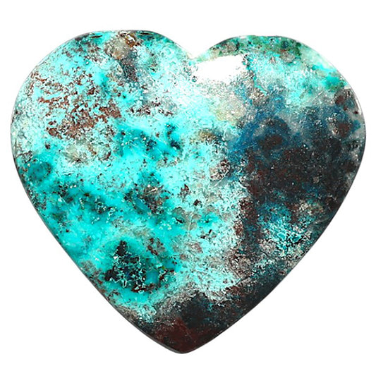 Natural Shattuckite 27.8x30.55x5.5 mm Heart Shape Polished Gemstone LS99-09791