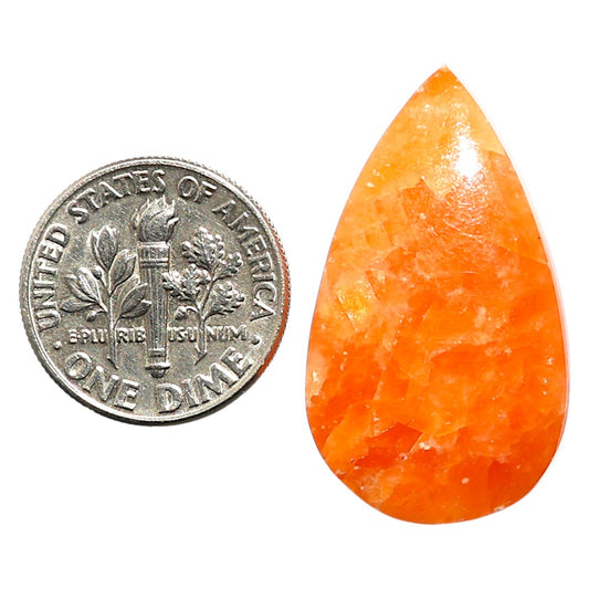 Natural Orange Aventurine 17.2x29.8x6 mm Pear Shape Polished Gemstone LS99-09796