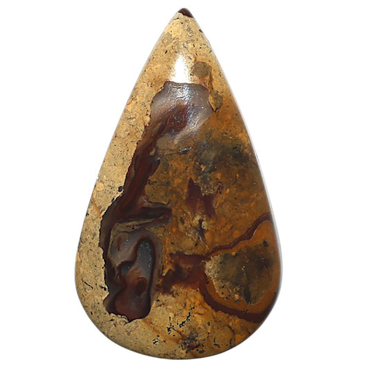 Natural Rock Calcy 20.5x34.6x5 mm Pear Shape Polished Gemstone LS99-09806