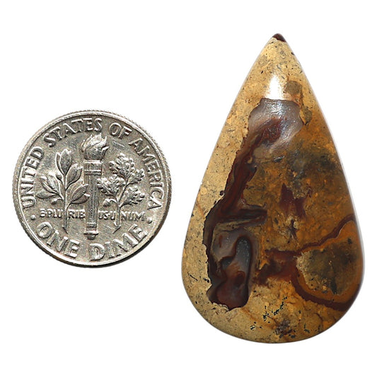 Natural Rock Calcy 20.5x34.6x5 mm Pear Shape Polished Gemstone LS99-09806