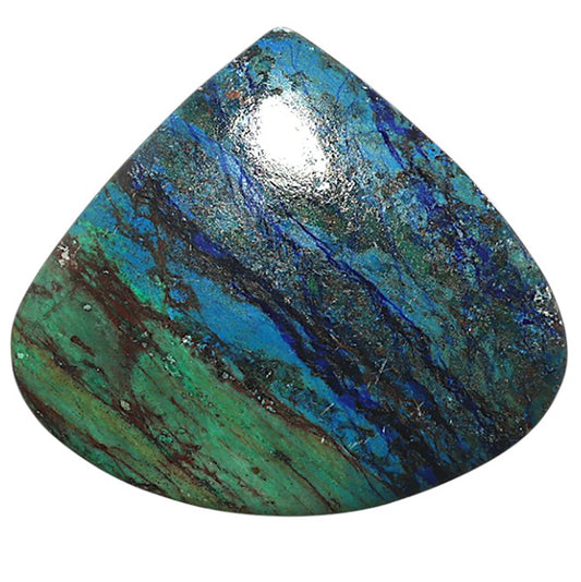 Natural Shattuckite 32.2x36.6x5.7 mm Heart Shape Polished Gemstone LS99-09808
