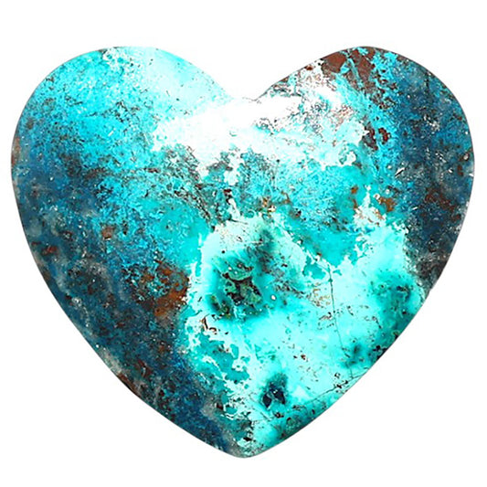 Natural Shattuckite 24.55x27.4x5.3 mm Heart Shape Polished Gemstone LS99-09818