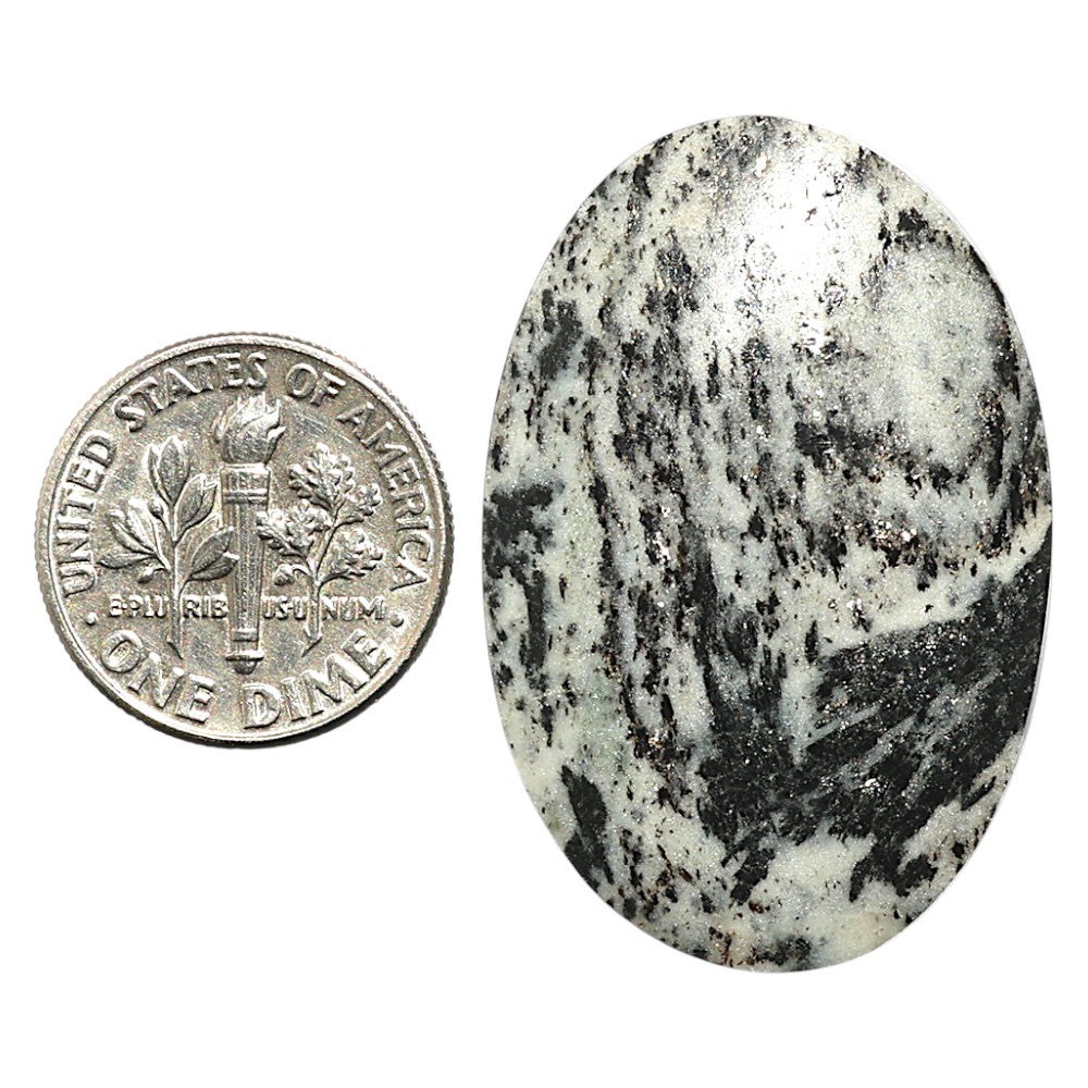 Natural Hornblende 24.1x36.2x5 mm Oval Shape Polished Gemstone LS99-09823