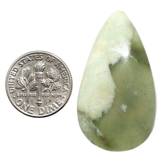 Natural Chrome Chalcedony 20.9x37x6 mm Pear Shape Polished Gemstone LS99-09825