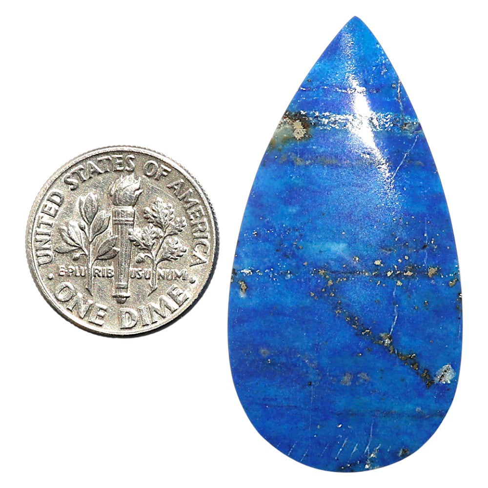 Natural Lapis Lazuli 21.55x41.65x6 mm Pear Shape Polished Gemstone LS99-09833