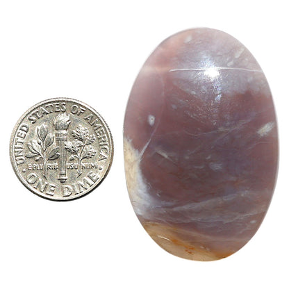 Natural Amethyst Sage Agate 26.4x39.75x5.7 mm Oval Shape Polished Gemstone LS99-09844