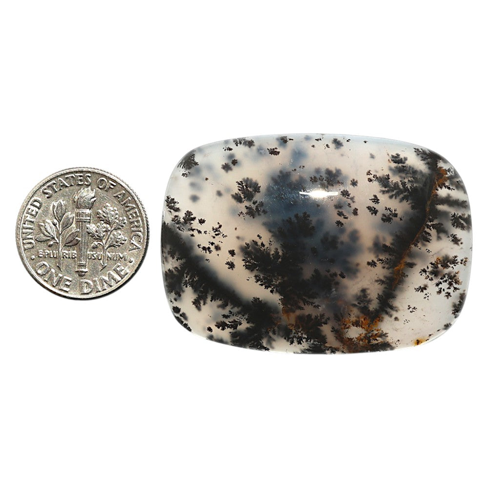 Natural Robinson Ranch Plume Agate 29x41x7.5 mm Cushion Shape Polished Gemstone LS99-09845