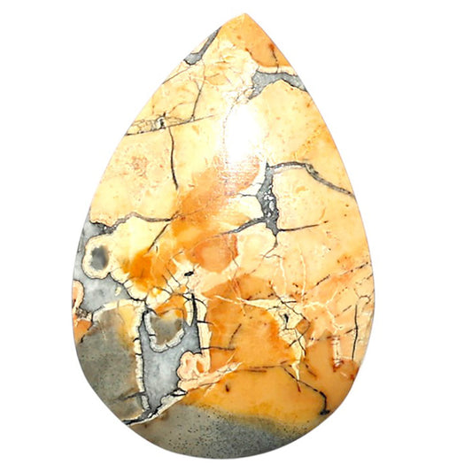 Natural Maligano Jasper 17.6x25.85x5.5 mm Pear Shape Polished Gemstone LS99-09853