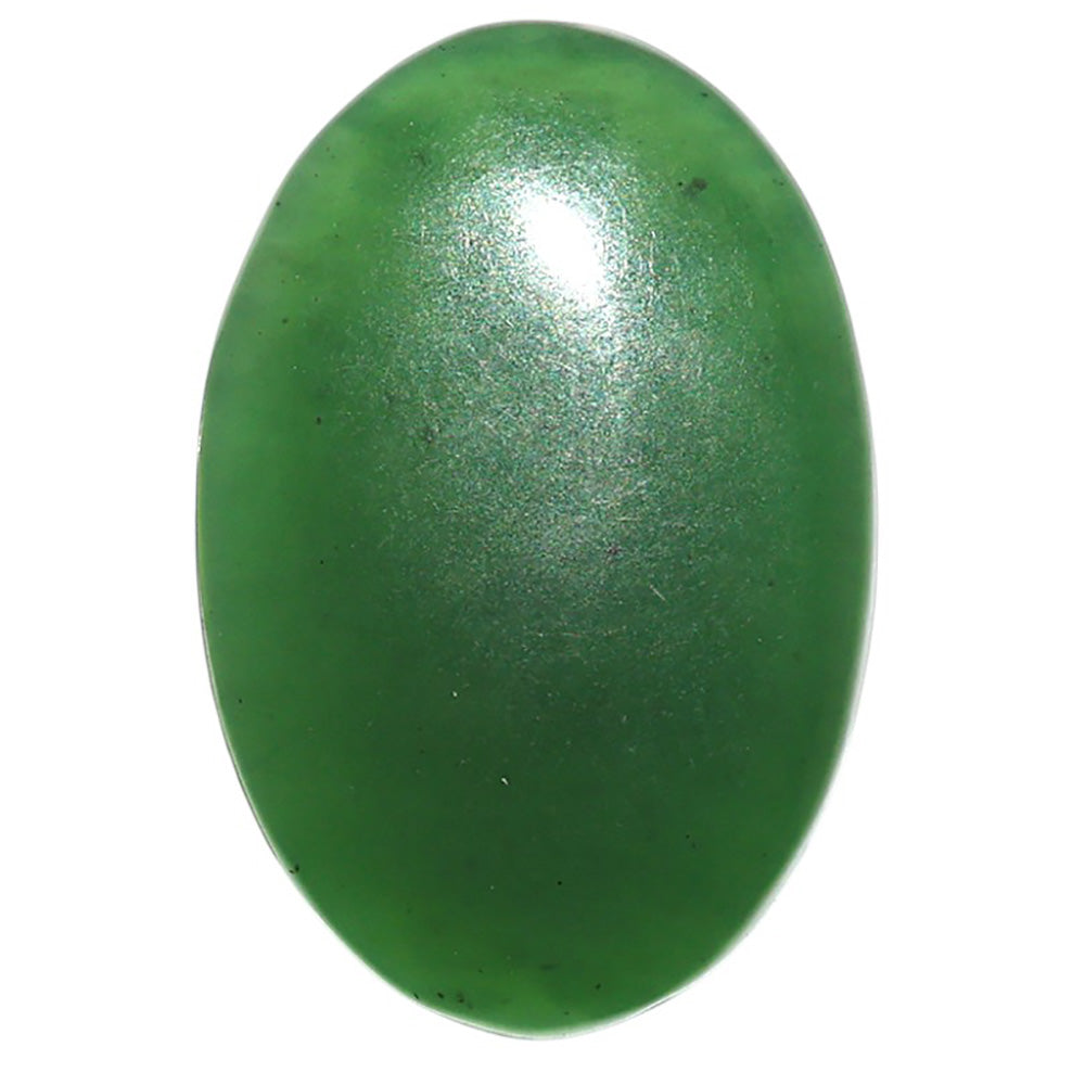 Natural Nephrite Jade 21.85x32.55x5 mm Oval Shape Polished Gemstone LS99-09855