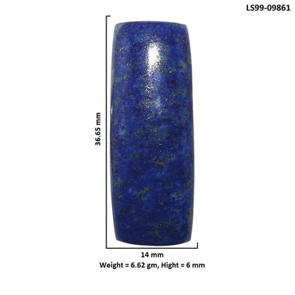Natural Lapis Lazuli 14x36.65x6 mm Baguette Shape Polished Gemstone LS99-09861