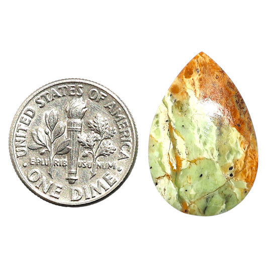 Natural Serpentine 15.1x22.5x5 mm Pear Shape Polished Gemstone LS99-09872