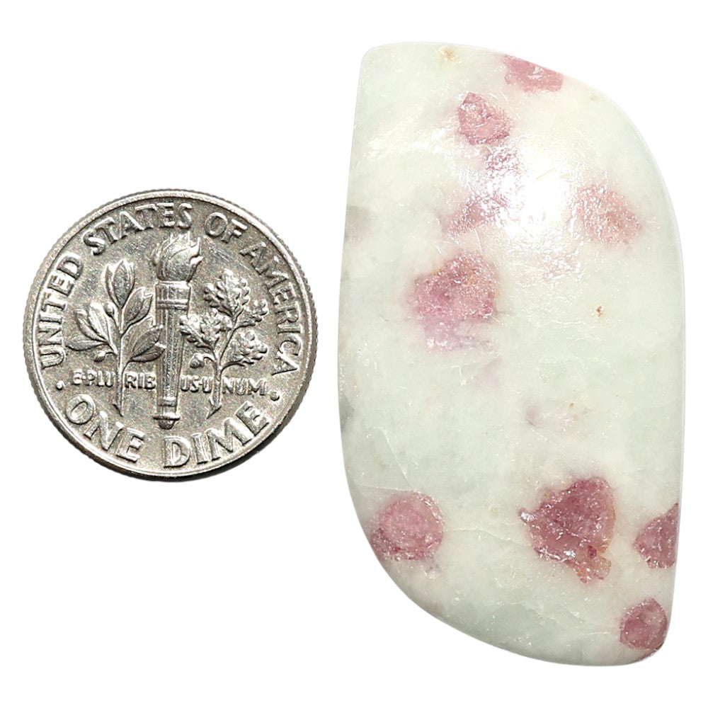 Natural Pink Tourmaline in Quartz 20.8x40x7 mm Fancy Shape Polished Gemstone LS99-09874