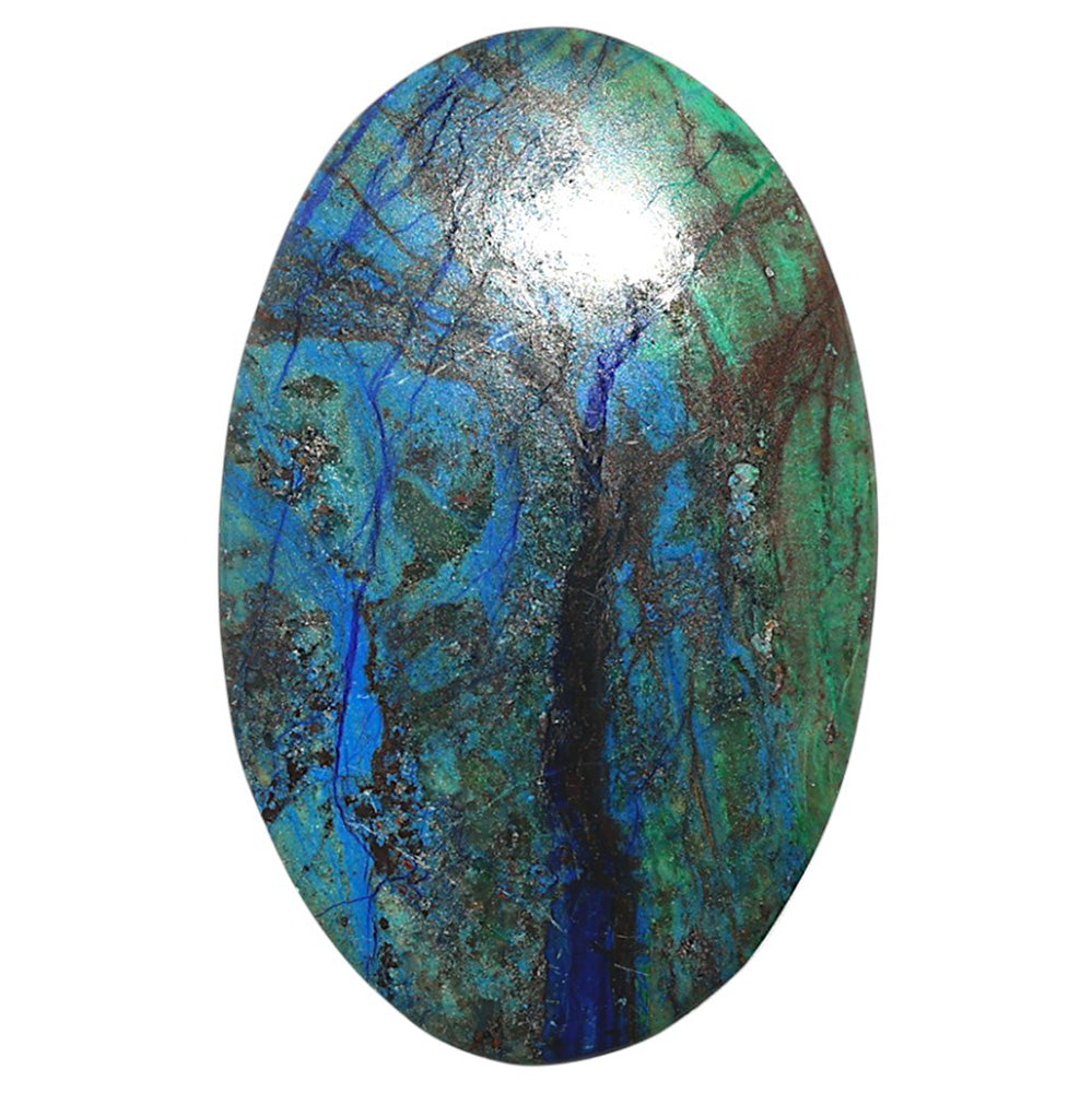 Natural Chrysocolla 27.4x43.1x5 mm Oval Shape Polished Gemstone LS99-09879