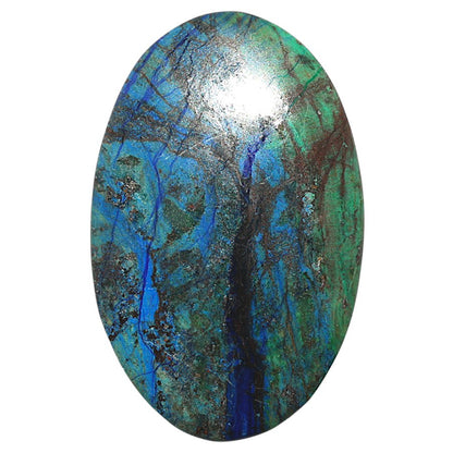 Natural Chrysocolla 27.4x43.1x5 mm Oval Shape Polished Gemstone LS99-09879