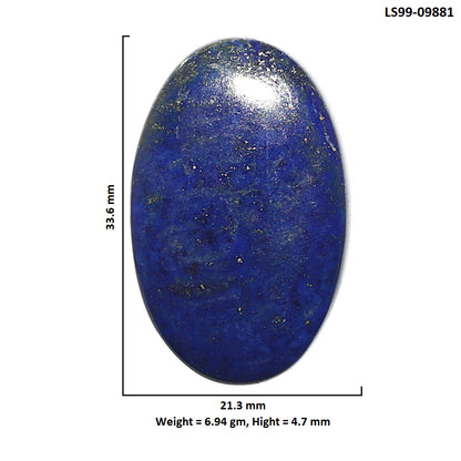 Natural Lapis Lazuli 21.3x33.6x4.7 mm Oval Shape Polished Gemstone LS99-09881