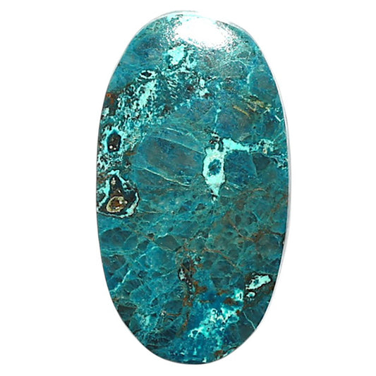 Natural Shattuckite 13.5x24.65x4 mm Oval Shape Polished Gemstone LS99-09891