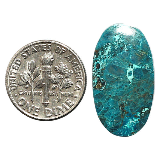 Natural Shattuckite 13.5x24.65x4 mm Oval Shape Polished Gemstone LS99-09891
