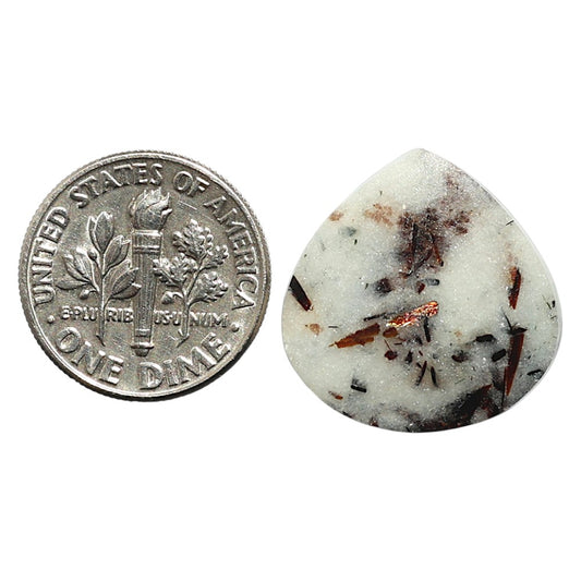 Natural Astrophyllite 19.5x20x3.3 mm Heart Shape Polished Gemstone LS99-09903