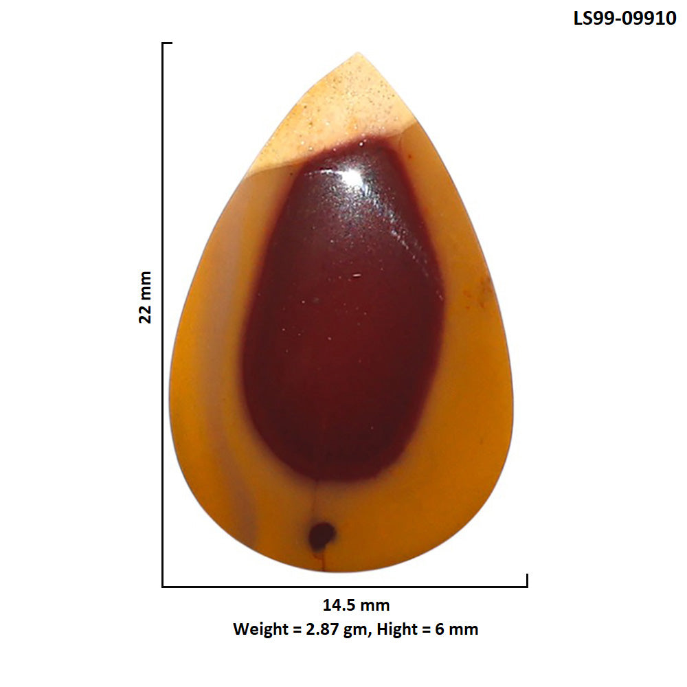 Natural Red Mookaite 14.5x22x6 mm Pear Shape Polished Gemstone LS99-09910