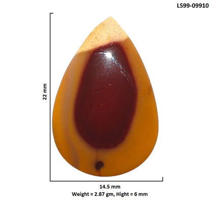 Natural Red Mookaite 14.5x22x6 mm Pear Shape Polished Gemstone LS99-09910