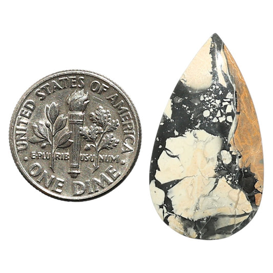 Natural Maligano Jasper 15.2x27.4x4 mm Pear Shape Polished Gemstone LS99-09924