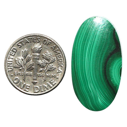 Natural Malachite Eye 14.8x27.25x4 mm Oval Shape Polished Gemstone LS99-09932