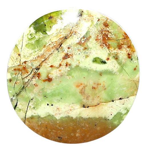 Natural Chrome Chalcedony 24x24x5 mm Round Shape Polished Gemstone LS99-09942