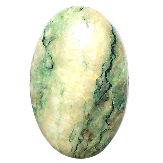 Natural Green Mariposite 17.5x27.2x5 mm Oval Shape Polished Gemstone LS99-09943
