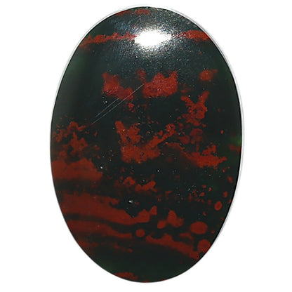 Natural Blood Stone 18.3x26.4x3.5 mm Oval Shape Polished Gemstone LS99-09948
