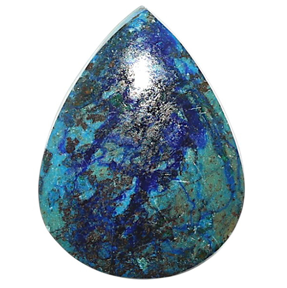 Natural Azurite Chrysocolla 16x21.3x4.5 mm Pear Shape Polished Gemstone LS99-09952