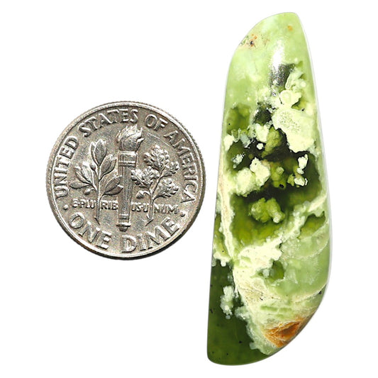 Natural Chrome Chalcedony 13.3x39.75x5.7 mm Fancy Shape Polished Gemstone LS99-09954