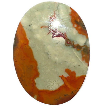 Natural Rocky Butte Picture Jasper 16.5x22.4x4.5 mm Oval Shape Polished Gemstone LS99-09964