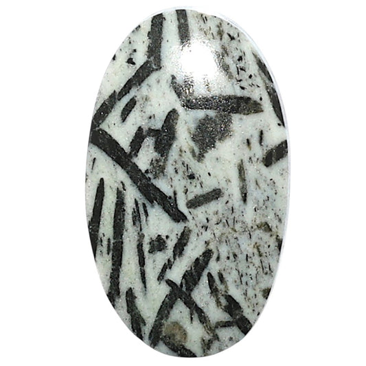 Natural Hornblende 18.8x32.3x5 mm Oval Shape Polished Gemstone LS99-09983
