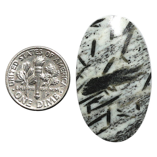 Natural Hornblende 20.8x34.75x4.7 mm Oval Shape Polished Gemstone LS99-09984