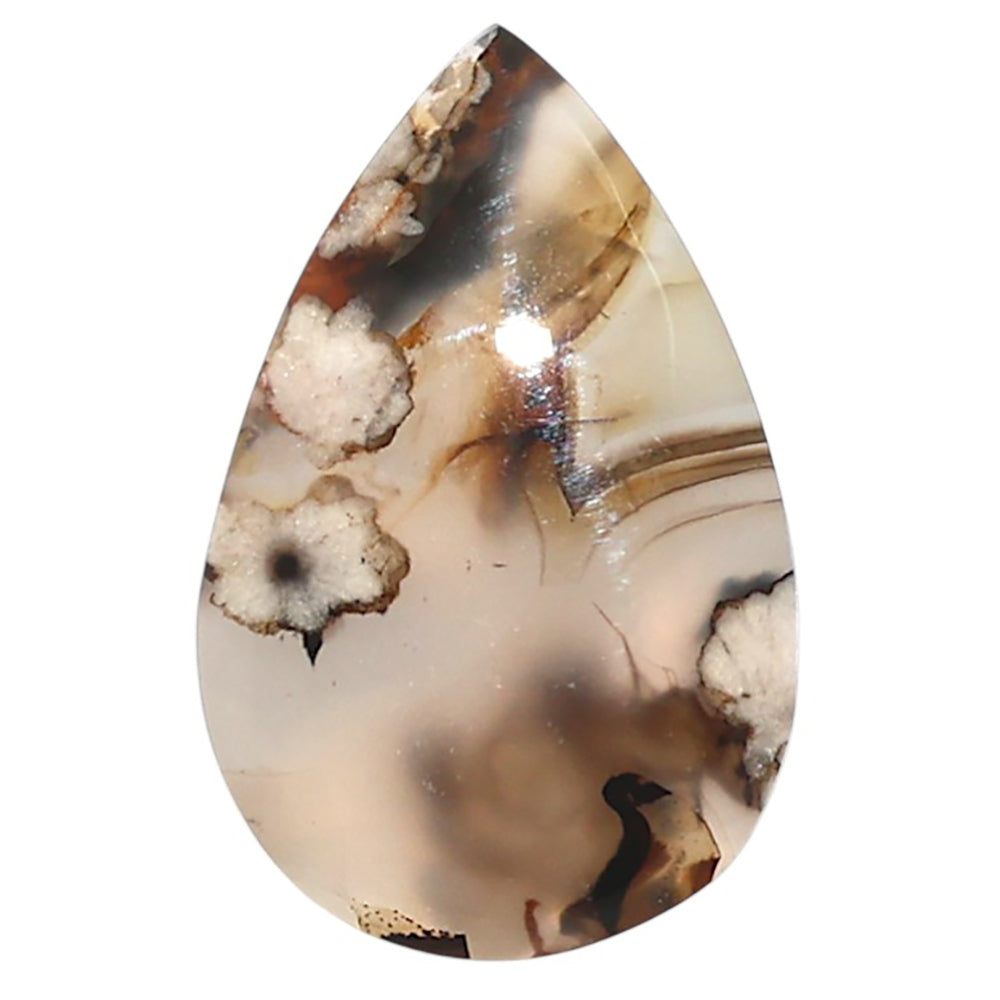 Natural Montana Agate 19.1x29.8x5.5 mm Pear Shape Polished Gemstone LS99-09989