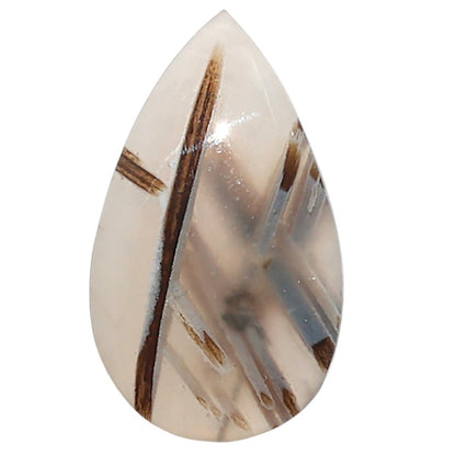 Natural Tube Agate 18x30.5x5 mm Pear Shape Polished Gemstone LS99-09990
