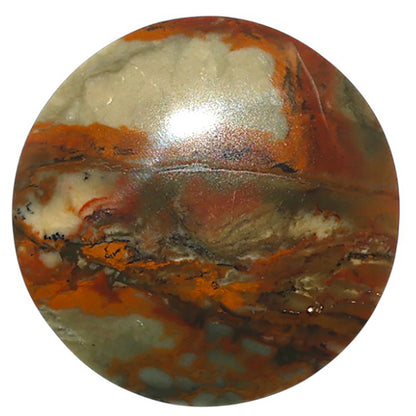 Natural Polygram Jasper 30.5x30.5x6.5 mm Round Shape Polished Gemstone LS99-09992