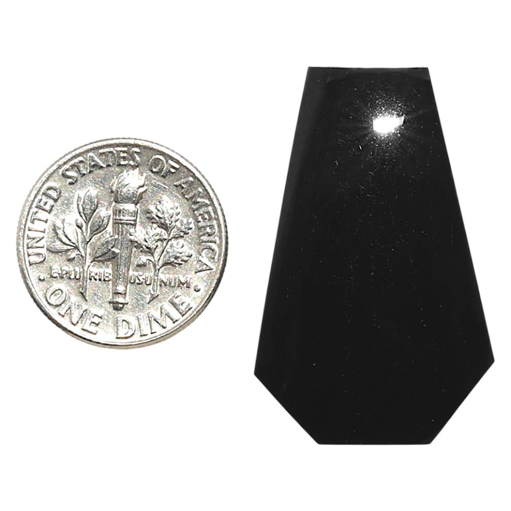 Natural Black Onyx 20x31.65x5 mm Fancy Shape Polished Gemstone LS99-09998