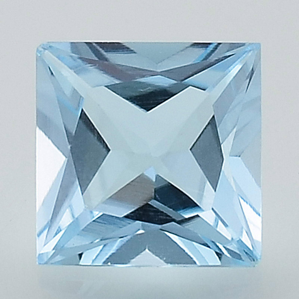 Natural Sky Blue Topaz Square Princes Shape Standard Cut Loose Gemstone LSY1005