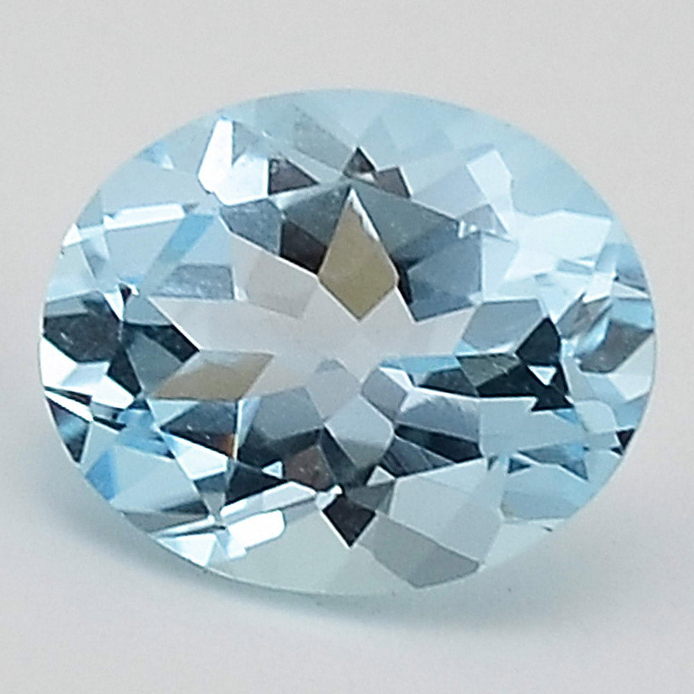 Natural Sky Blue Topaz Oval Shape Standard Cut Loose Gemstone LSY1039