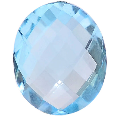 Natural Sky Blue Topaz Oval Brio Shape Standard Cut Loose Gemstone LSY2001
