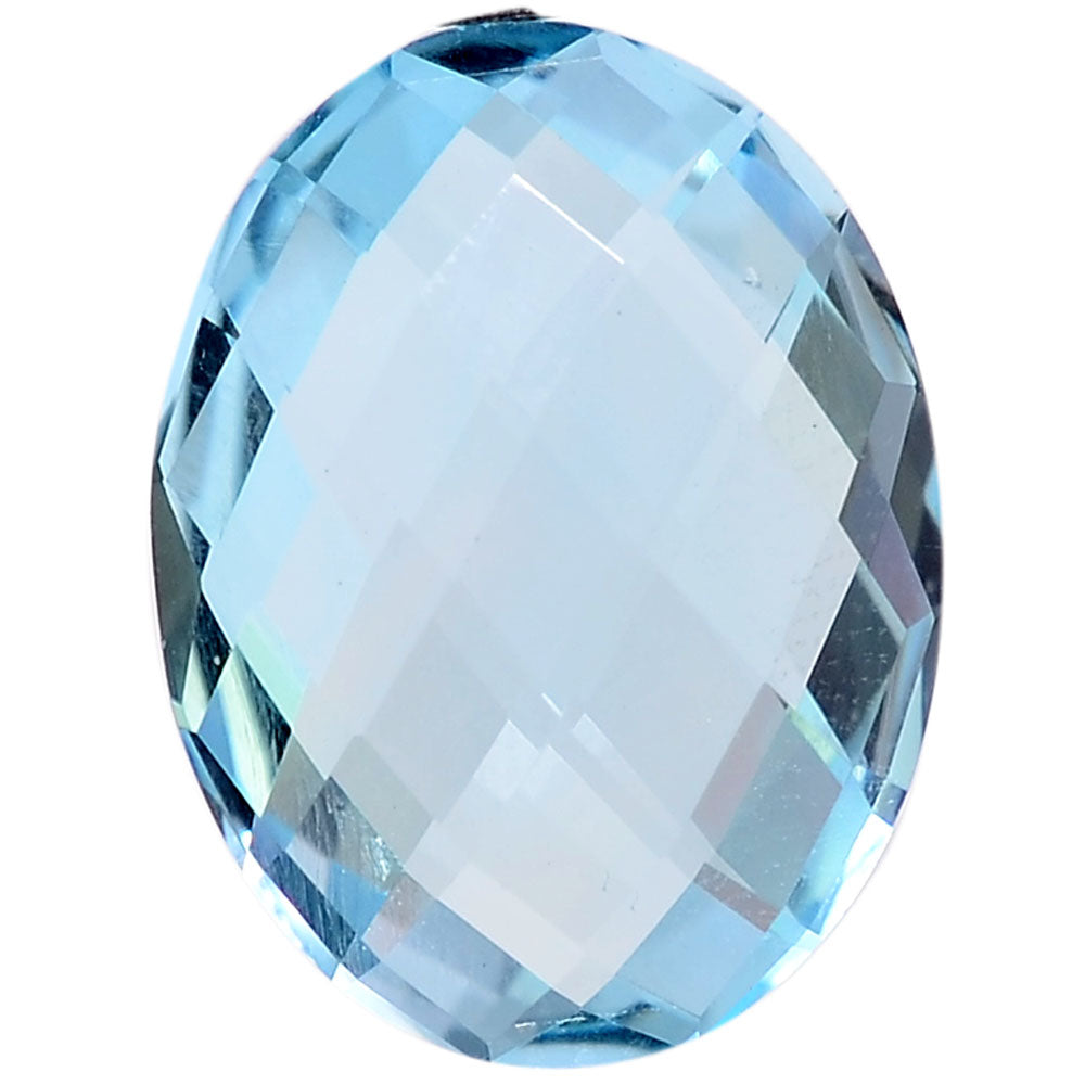 Natural Sky Blue Topaz Oval Brio Shape Standard Cut Loose Gemstone LSY2001